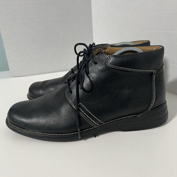 Johnston & Murphy Hunley Plain Toe Chukka Boots Shoes Size 9 M Black Leather - Picture 5 of 11